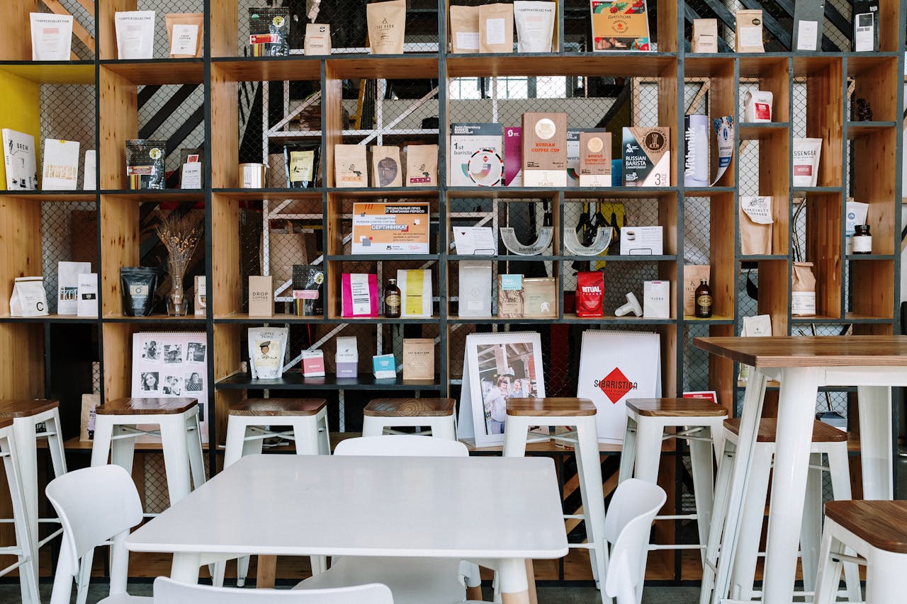 White and Brown Wooden Table With Chairs